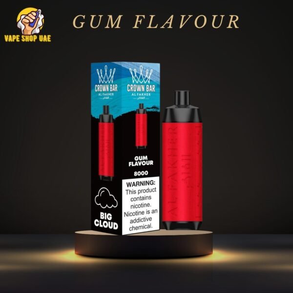 al fakher crown bar 8000 puffs gum flavour